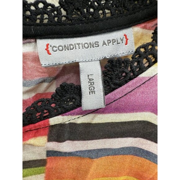 Anthropologie Conditions Apply Kynsa Tunic Top Size Large - Picture 11 of 13